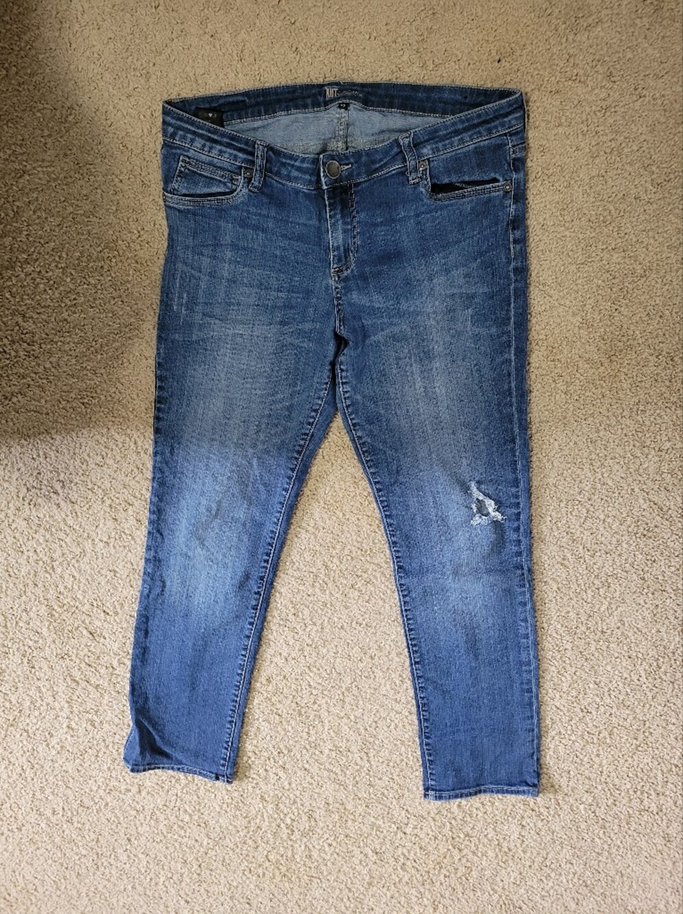 Women's Blue  Kut From The Kloth Distressed Jeans